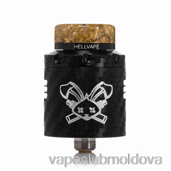 Kit Vape Pod Hellvape Dead Rabbit V3 24mm Rda Fibră De Carbon Neagră